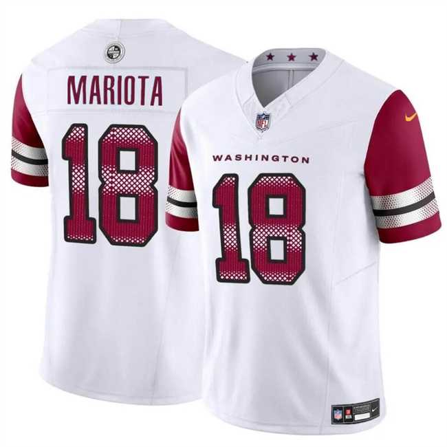 Men & Women & Youth Washington Commanders #18 Marcus Mariota White 2024 F.U.S.E Vapor Limited Stitched Jersey,We sell and wholesale Men & Women & Youth Washington Commanders #18 Marcus Mariota White 2024 F.U.S.E Vapor Limited Stitched Jersey on line form chian!